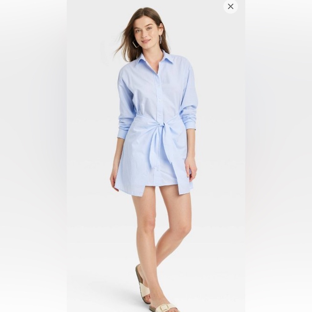 A new day light blue shirt dress